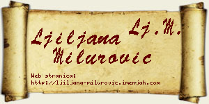 Ljiljana Milurović vizit kartica